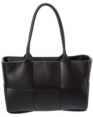 Isabella Rose Suki Leather Woven Shoulder Bag - Black