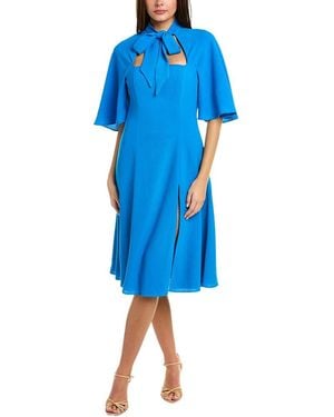 Black Halo Coralia A-Line Dress - Blue
