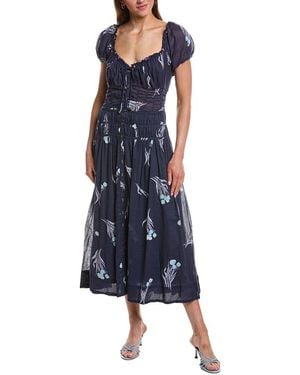 Free People Complete Me Midi Dress - Blue