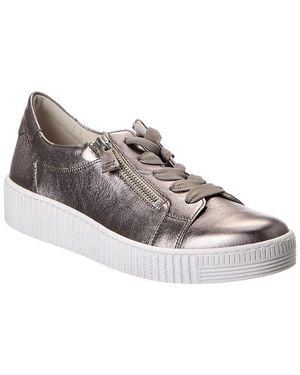 Gabor Leather Trainer - Grey