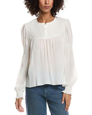Lyra & Co Crinkle Blouse - White