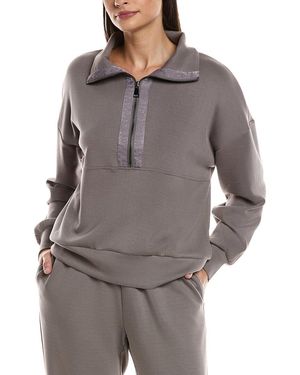 Ariella Scuba 1/4-zip Pullover - Gray