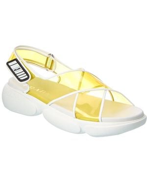 Prada Vinyl & Leather Sandal - Metallic