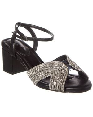 SCHUTZ SHOES Hattie Mid Block Sandal - Metallic