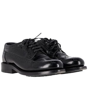 Celine Leather Brogue Lace-up Oxford (authentic Pre-loved) - Black