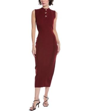 Lela Rose Midi Sweaterdress - Red