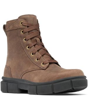 Sorel Explorer Straight Lace Leather Boot - Brown
