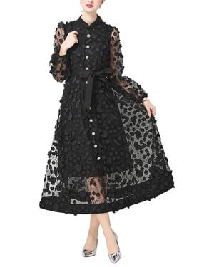 Kaimilan Embellished Midi Dress - Black