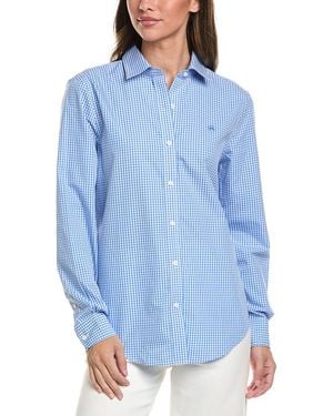 Brooks Brothers Classic Gingham Blouse - Blue