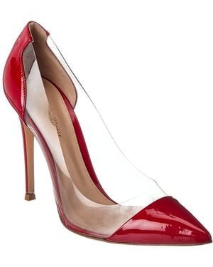 Gianvito Rossi Plexi 105 Patent & Vinyl Pump - Red