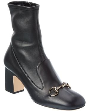Gucci Horsebit Leather Bootie - Black