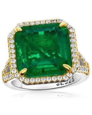 Suzy Levian CZ Jewelry Suzy Levian Gala Collection Cz Cocktail Ring - Green