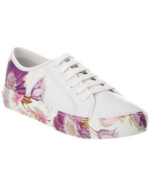 Ferragamo Borg Leather Trainer - White