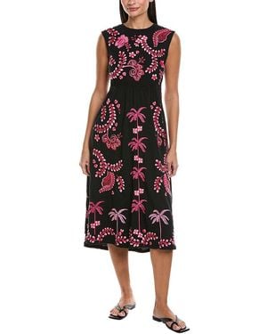 Johnny Was Tie Back Knit Dress - Red