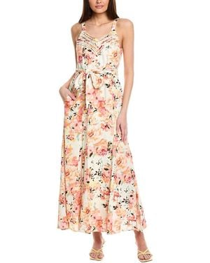 Taylor Tie Waist Linen-Blend Maxi Dress - White