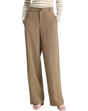 Vince Mid Rise Relaxed Wide Leg Pant - Natural