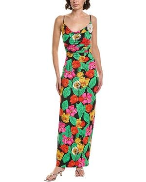MILLY Rosette Midi Dress - Green