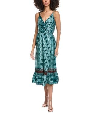 Sandro Woven Midi Dress - Green