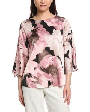 Anne Klein Flare Cuff Blouse - Pink