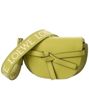 Loewe Gate Mini Dual Leather Shoulder Bag - Yellow