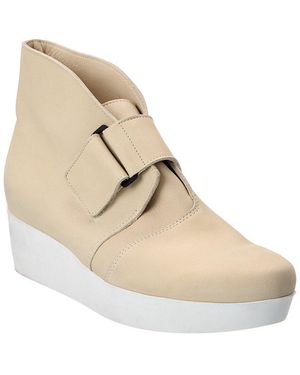 Arche Fujhey Leather Wedge Sneaker - Natural