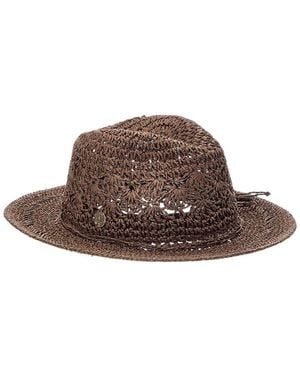 Bruno Magli Crochet Raffia Rancher Hat - Brown
