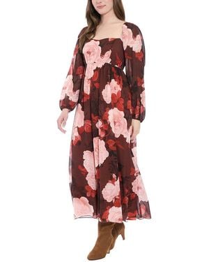 London Times Maxi Dress - Red