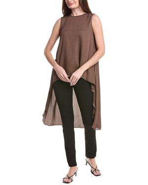 Fabiana Filippi Asymmetric Sleeveless Top - Brown