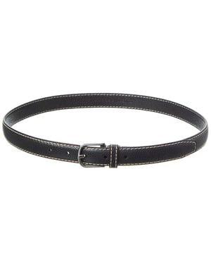 TOTEME Stitch Detail Leather Belt - Black