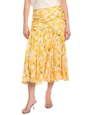 Carolina Herrera Gathered Midi Skirt - Yellow