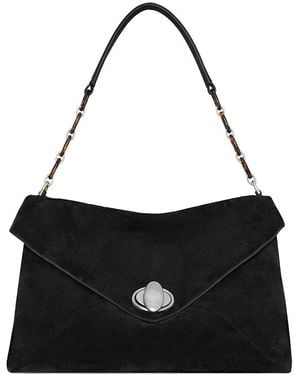Rebecca Minkoff Love Note Suede Shoulder Bag - Black