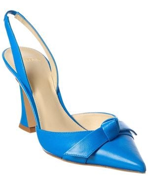 Alexandre Birman Clarita Bell 85 Leather Slingback Pump - Blue