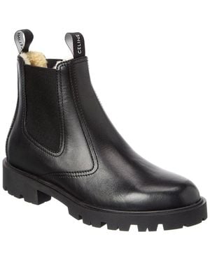 Celine Margaret Leather Boot - Black