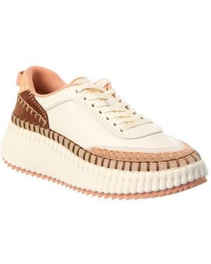 Chloé Nama Leather Trainer - Natural