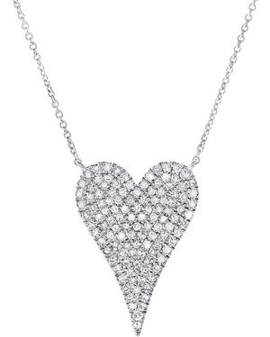 Sabrina Designs 14k 0.36 Ct. Tw. Diamond Heart Necklace - White
