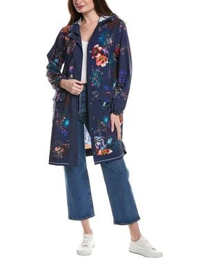 Johnny Was Bee Active Trench Coat - Blue