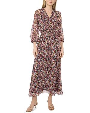 Vince Camuto Puff Sleeve Maxi Dress - Red