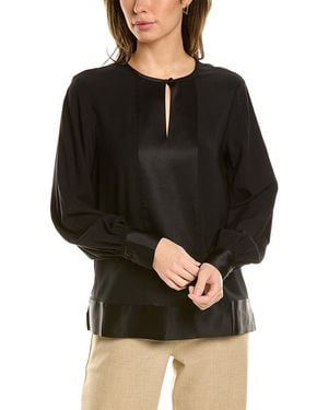 Brooks Brothers Silk-Blend Blouse - Black