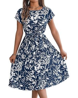 Kayla Paris Midi Dress - Blue