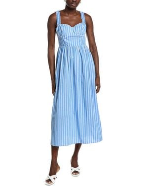 Garrie B Yarn Dye Midi Dress - Blue
