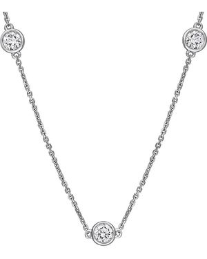 Created Forever 14K 1.80 Ct. Tw. Lab-Grown Diamond Station Necklace - Metallic