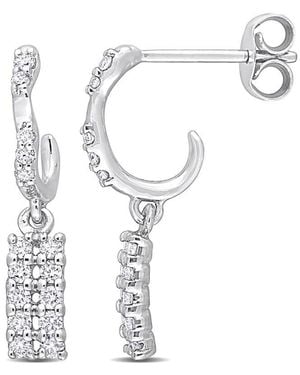 Rina Limor 14k 0.38 Ct. Tw. Diamond Dangle Earrings - White