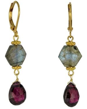 Rachel Reinhardt Jewelry Gemstone Droplet Earrings - White