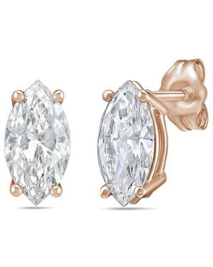 Diana M. Jewels Diana M. 14K Rose 10.00 Ct. Tw. Lab-Grown Diamond Stud Earrings - White