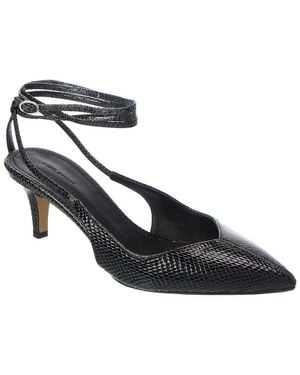 Isabel Marant Pesar Snake-Embossed Leather Pump - Black