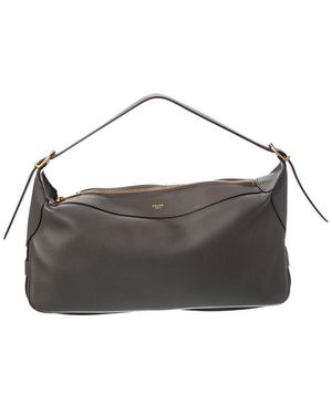 Celine Romy Medium Leather Hobo Bag - Grey