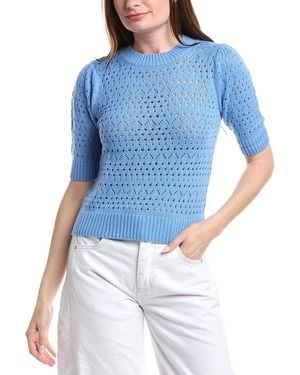 Isla Aurelie Pointelle Top - Blue