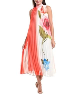 Tahari The Reilley Spring Memory Maxi Dress - Red
