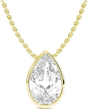 Amairah 14K 5.00 Ct. Tw. Lab-Grown Diamond Solitaire Pendant Necklace - Metallic
