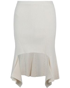 Givenchy Ribbed Knit Skirt - White
